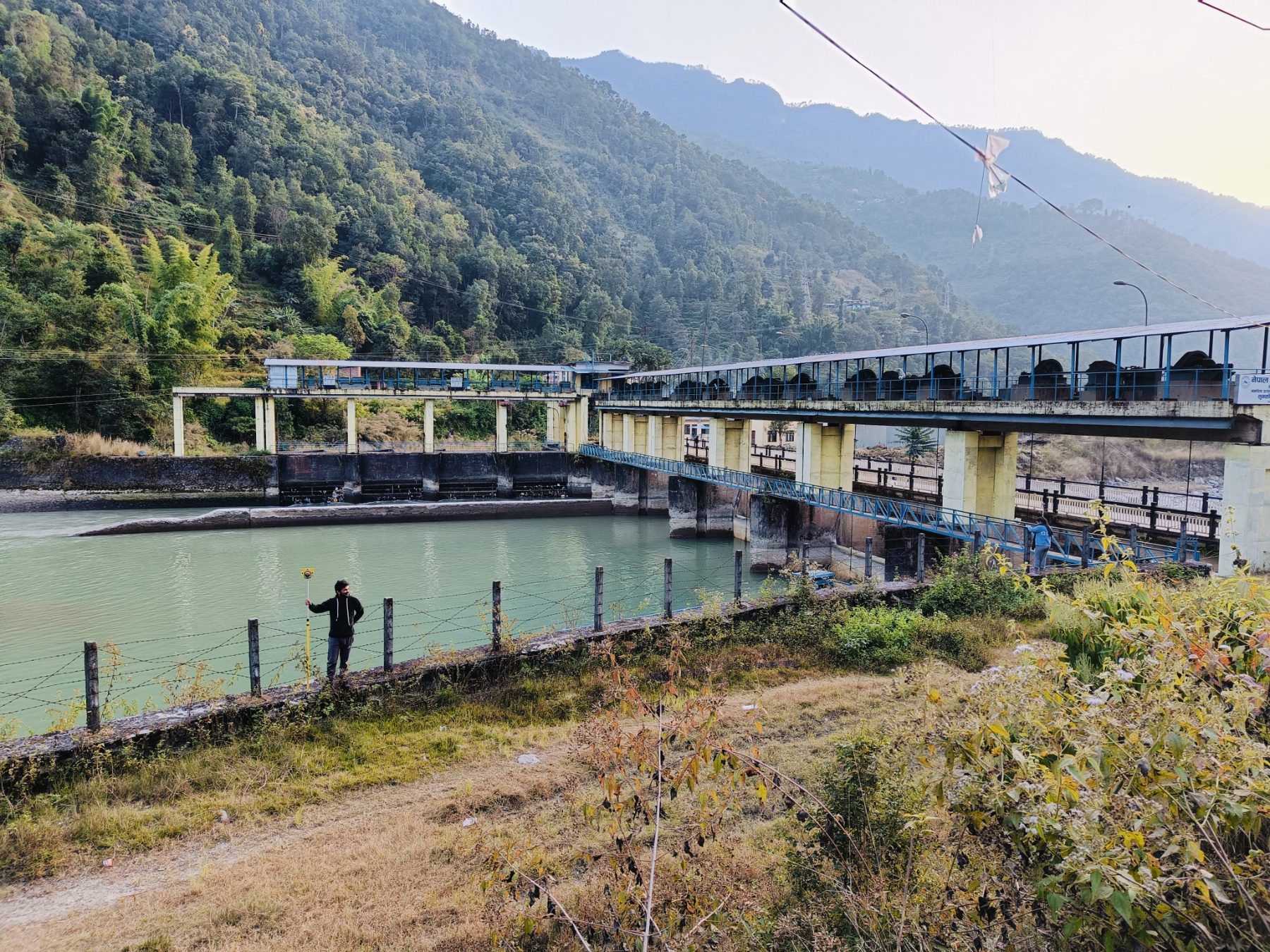 Barrage from upstream