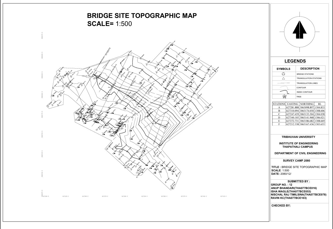 Bridge site survey map